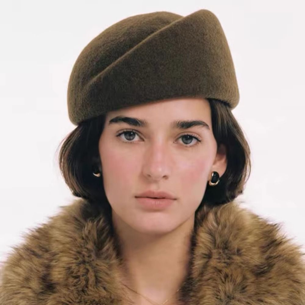 Fedora Hat Wool - Cappello da hostess uniforme, cappello a