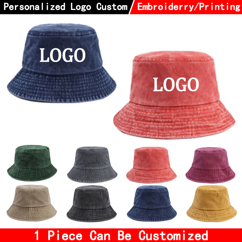Bucket Hat Cotton - Cappello da pescatore in denim con